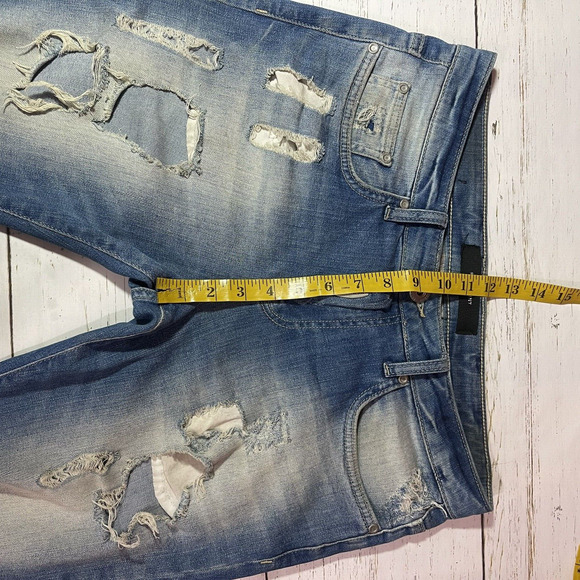 Represent Jeans Womens Size 10 Blue Destroyed Medium Wash Denim 30x32 - Picture 6 of 10